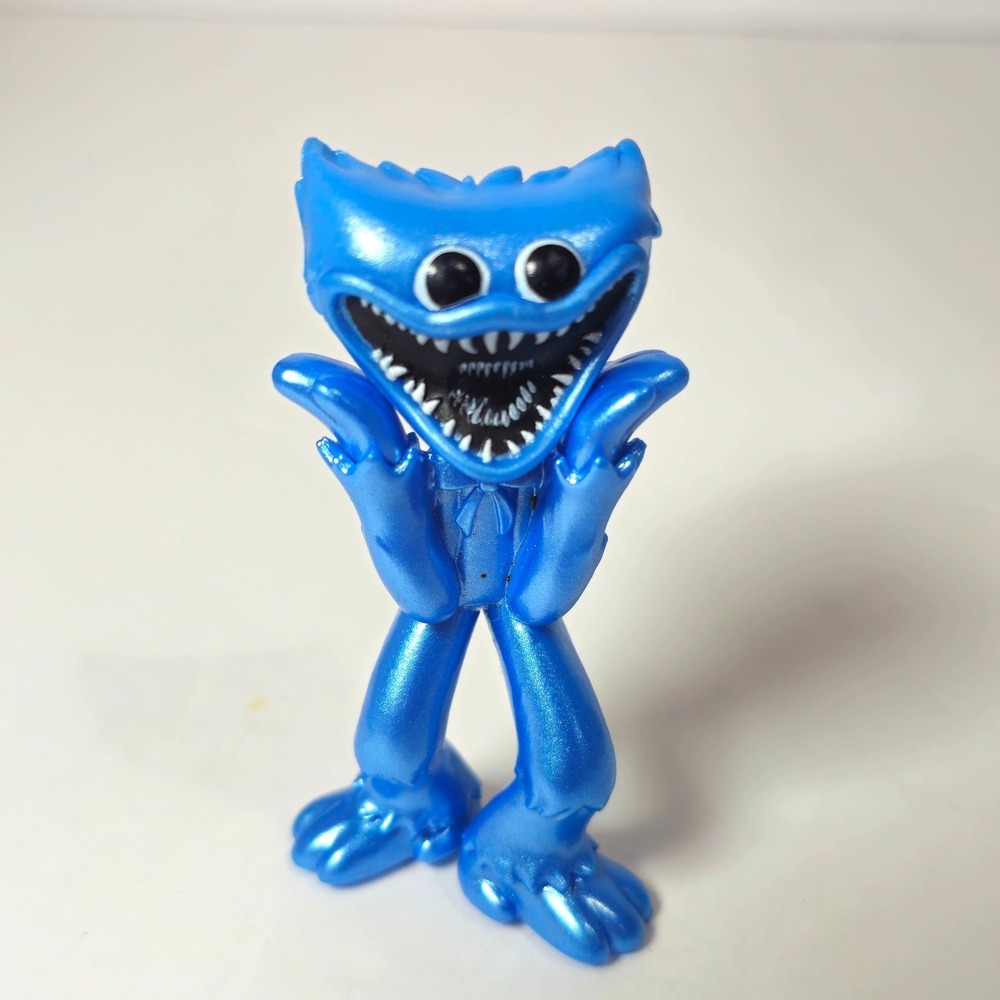 PhatMojo Poppy Playtime Huggy Wuggy Figure Blue Metallic 2.5" Good Condition